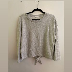 Gap gray sweatshirt with tie detail in back